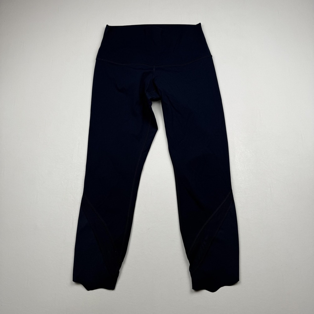 Lululemon Pants Womens 6 Navy Blue High Rise Crop Athletic Yoga Leggings